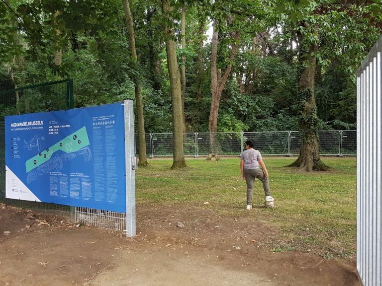The first opening of Evenepoel Temporary Park to local residents in June 2021. © sau-msi.brussels (P.Sa.)