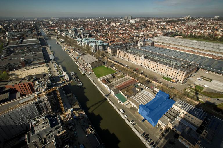 The site where the Integrated Centre will be built, between the Canal and Avenue du Port. © sau-msi.brussels (Reporters)