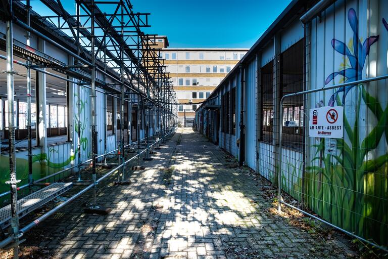 The dismantling of the prefabricated structures began in September. © sau-msi.brussels (DPMN Digital)