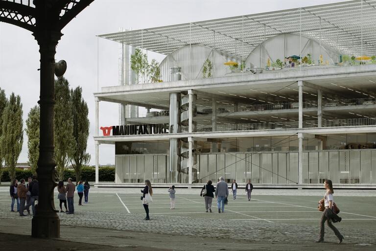 A simulation of the Manufakture building, work on which has been started by Abattoir S.A.  © Abattoir S.A.