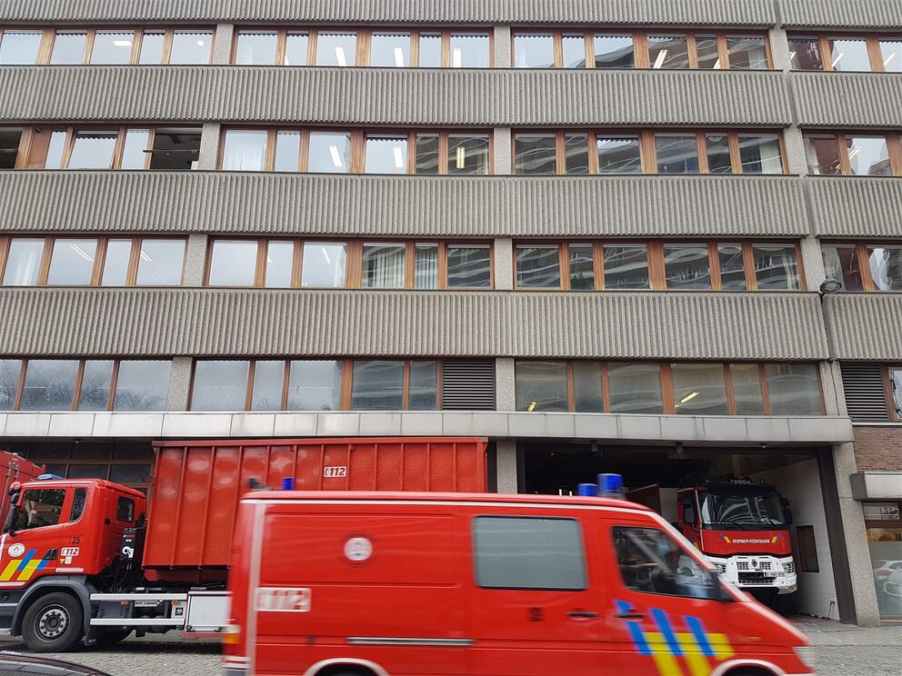 A garage for fire engines, Avenue de l’Héliport. © sau-msi.brussels (P.Sa.)