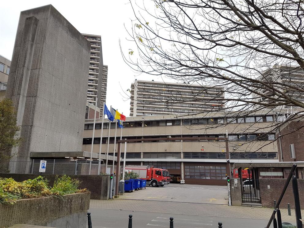 The fire station’s rear entrance, Rue du Frontispice. © sau-msi.brussels (P.Sa.)
