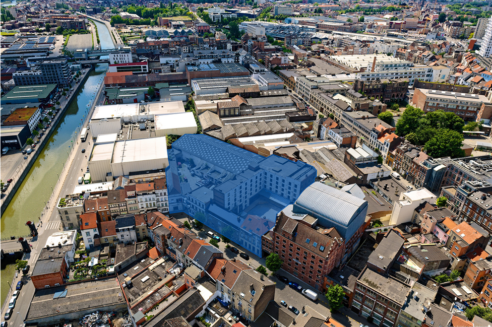 The current situation at 13-15 and 17-19 rue de Manchester. © sau-msi.brussels (Simon Schmitt - www.globalview.be)