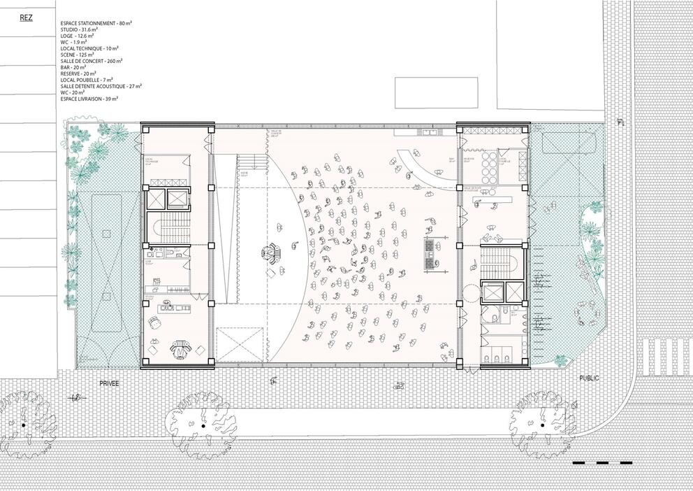 Plan of the future building’s ground floor. © Central Plan of the future building’s ground floor. © Central