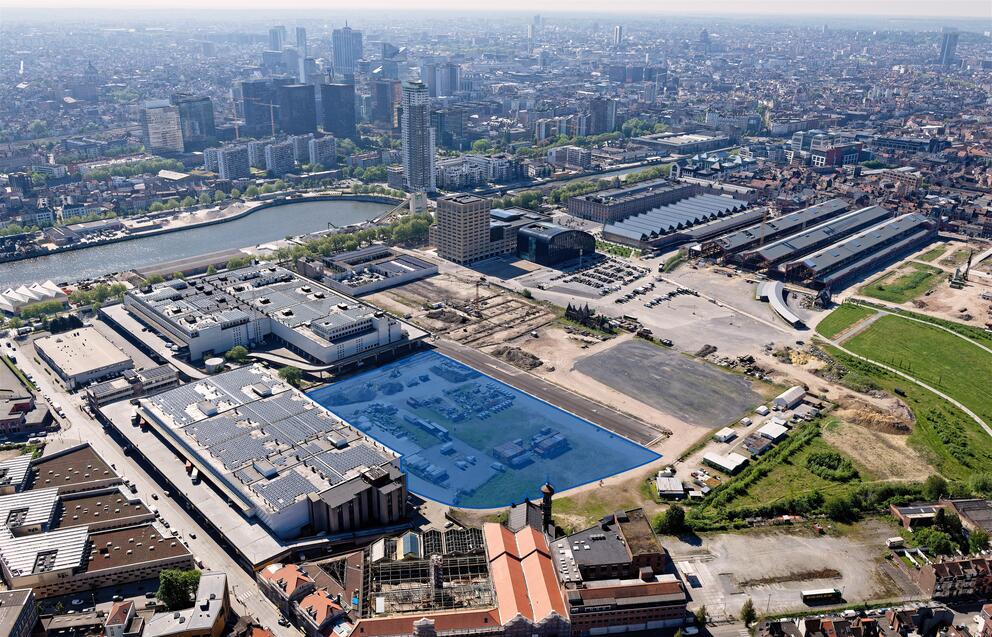 The land on which Brussels’ new central fire station will be built stretches between the TIR terminal and the Tour & Taxis park. © sau-msi.brussels (Simon Schmitt - www.globalview.be) The land on which Brussels’ new central fire station will be built stretches between the TIR terminal and the Tour & Taxis park. © sau-msi.brussels (Simon Schmitt - www.globalview.be)