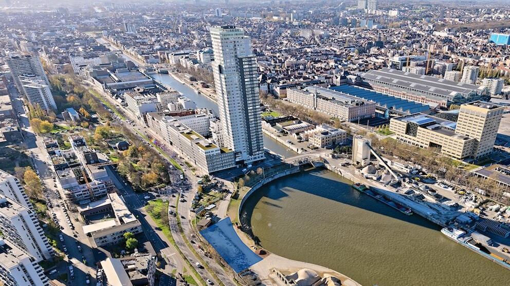 The land is situated by the Vergote Dock near the Canal’s turning area. © sau-msi.brussels (Simon Schmitt - www.globalview.be)