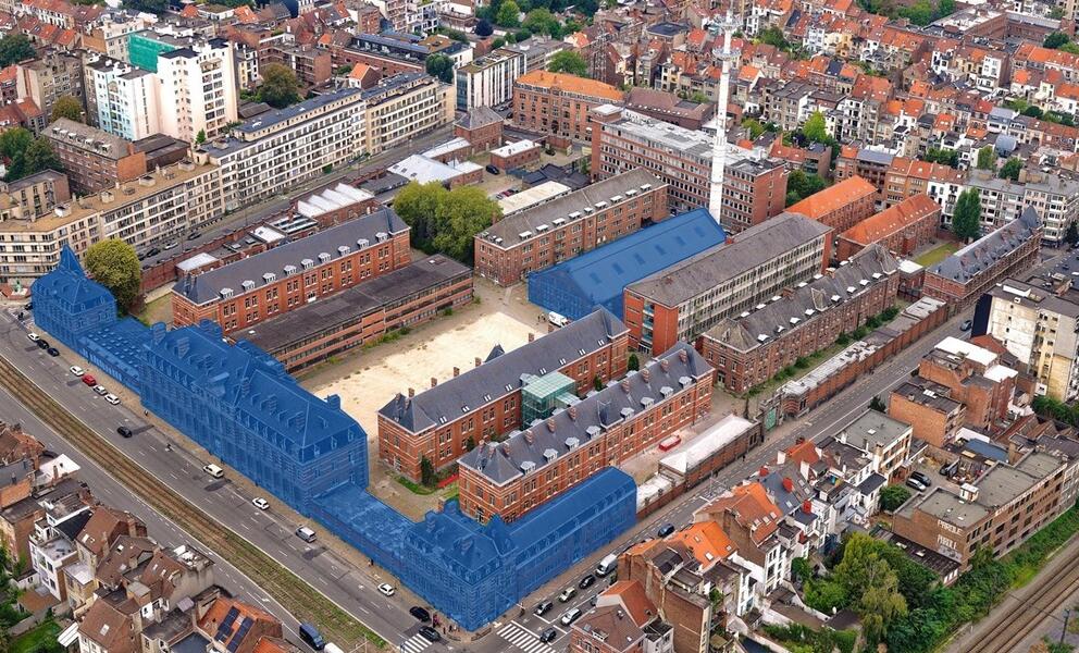 The first phase in the site’s conversion involves the old Riding School and the buildings fronting onto Boulevard Général Jacques and along Avenue de la Couronne. © sau-msi.brussels (Simon Schmitt - www.globalview.be)